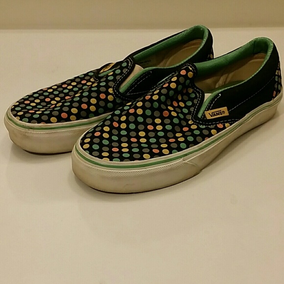 polka dot slip on vans